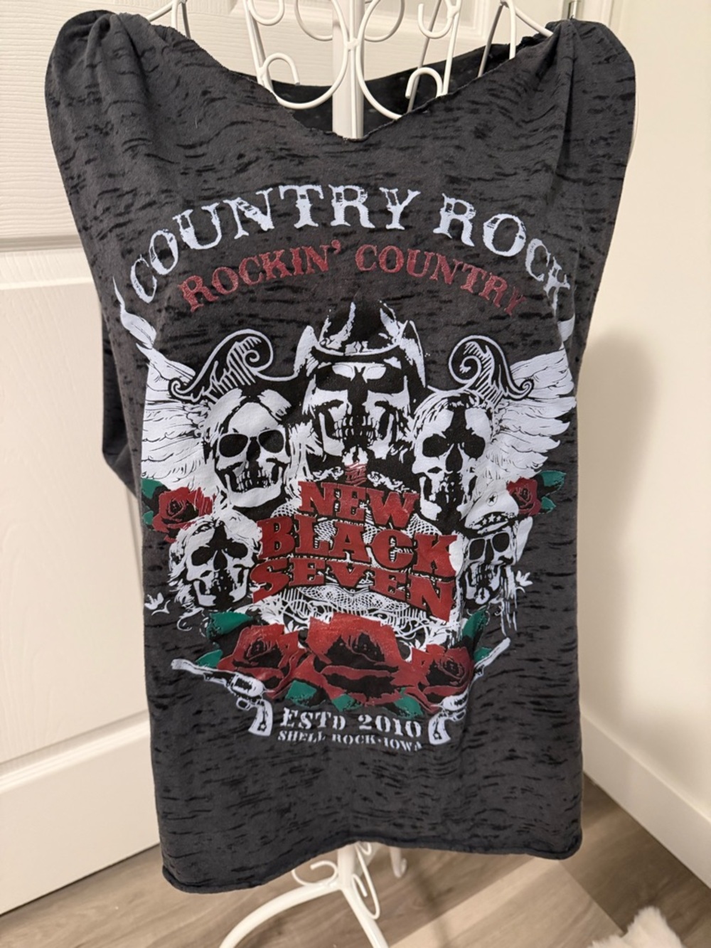 🫐2for $20🫐A17 Country Rock Graphic Tee - New Black Seven